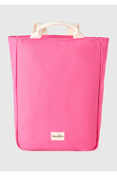 United Colors of Benetton Unisex Fuchsia Canvas Backpack
