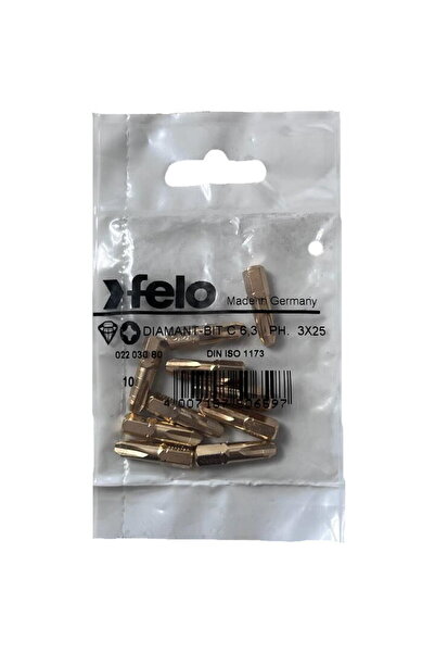 FELO Set de 10 biți diamantate profil Philips, C6.3, PH3, 25mm