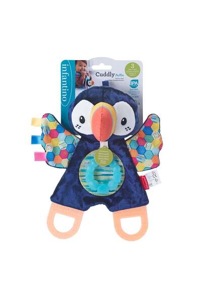 Infantino Jucărie pentru dentiție, Infantino, Gaga Teether Cuddly Puffin