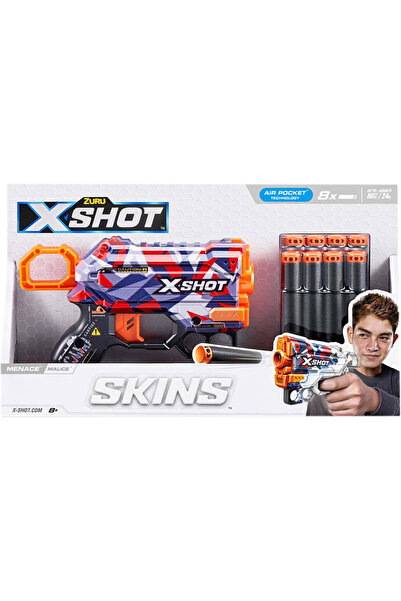 X-Shot Blaster with 8 darts, X-Shot, Excel Skins Menace, Malice, 36515M
