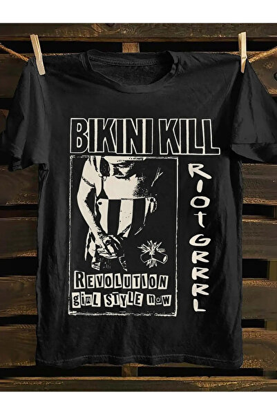 Chic Bloom تي شيرت بطبعة فرقة بانك باند للجنسين من Bikini Kill