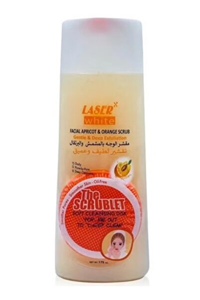 LASER WHITE مقشر الوجه بالمشمش والبرتقال تقشير لطيف وعميق 175 مل