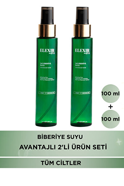 Elexir Eva 2'li Biberiye Suyu Saç Toniği Seti – Saç Dökülme Karşıtı Destekley...