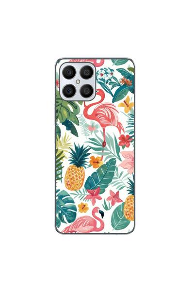 OEM Husa compatibila cu Honor X8 4G Silicon Gel Tpu Model Tropical Pattern