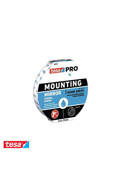 Tesa Pro 66952 double-sided adhesive tape, foam, 5m x 19mm, for fixing mirror...