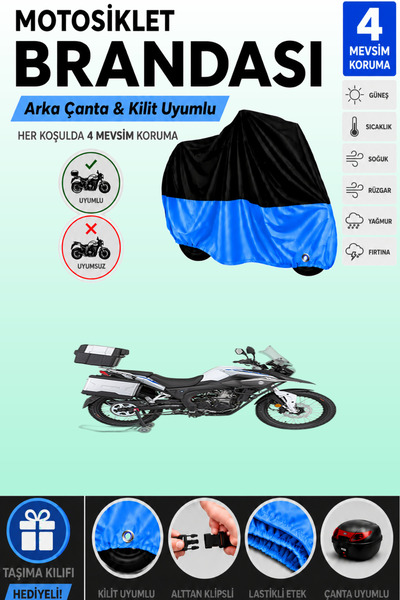 Cemku Double Black Top - Blue Bottom, Rear Bag Compatible Mondial Rx3I Evo-Ab...
