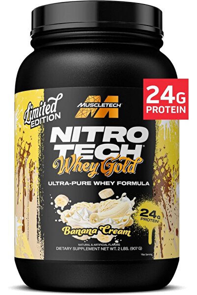 Muscltech MuscleTech Nitro-Tech Whey Gold Protein Powder, Banana Cream, 2 lb ...
