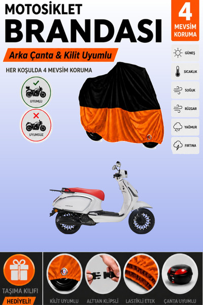 Cemku Double Black Top - Orange Bottom, Rear Bag Compatible Rks Dark Blue 50 ...