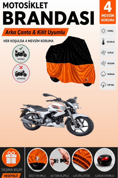 Cemku Double Black Top - Orange Bottom, Rear Bag Compatible Rks Titanic 200 M...