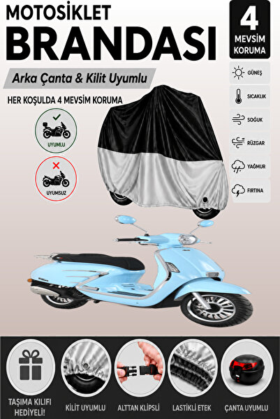 Cemku Double Black Top - Gray Bottom, Rear Bag Compatible Rks Bitter 50 Motor...