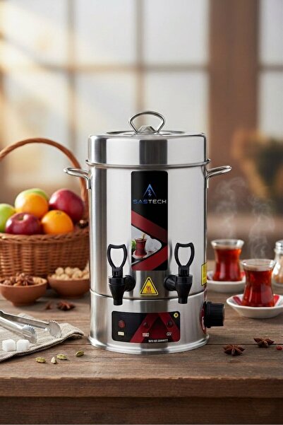 SASTECH 160-Cup Electric Tea Maker—430 Stainless Steel—Hidden Resistance