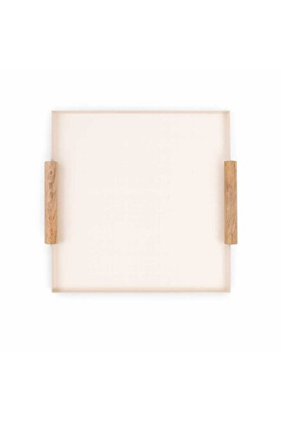 Blends Aurora Large Serving Tray with Wooden Handles