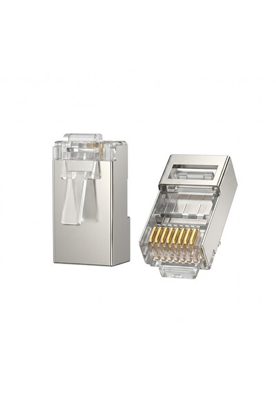 Veggieg موصل إيثرنت Cat5e معدني RJ45 مطلي بالذهب 102 قطعة