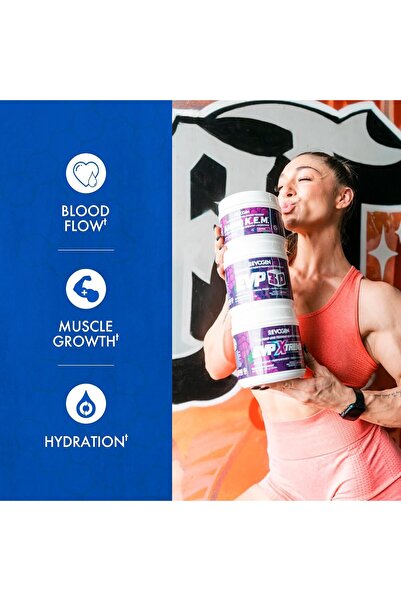 EVOGEN Amino K.E.M. - EAA & BCAA Powder Pump Volumizer | Juicy Grape | 30 Ser...