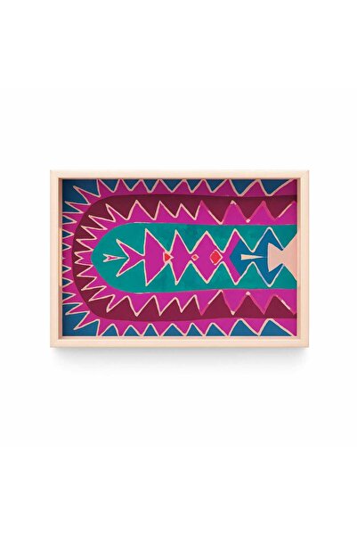 Blends The serving tray from Amara in burgundy &beig