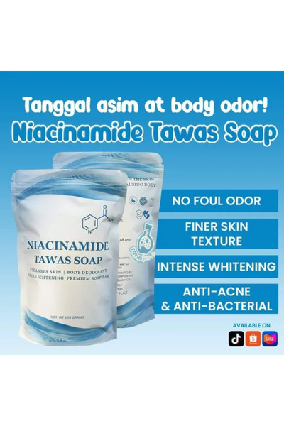 Nhc NIACINAMIDE TAWAS SOAP ANTI AGING ANTI WRINKLES BODY ODOR DEODORANT WHITE...