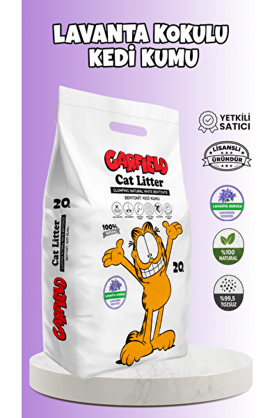 GARFIELD Lavanta Kokulu Topaklaşan Bentonit Kedi Kumu 20 LT