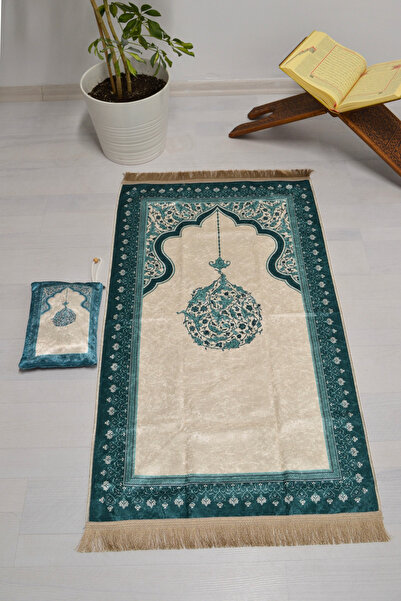 Bilenler Mihrap Patterned Prayer Rug with Zippered Bag