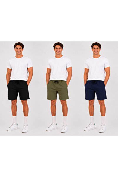 Karatopak Pachet de 3 pantaloni scurți de bază, confortabili, unisex, de vară