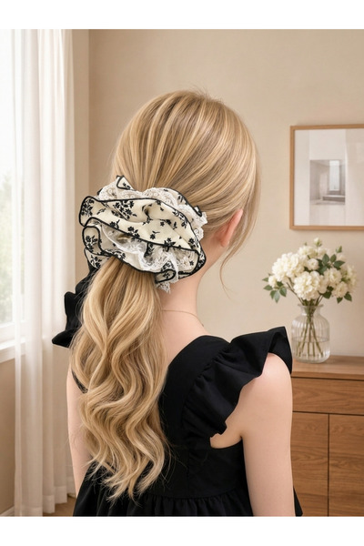 REBORN DESIGN Vip Vintage Floral Embroidery Embroidered Guipure Detailed Bone...
