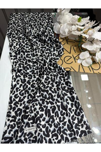 ipekevi Patterned Silk Shawl Leopard