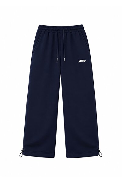 zaee F1 Embroidered Adjustable Leg Baggy Sweatpants