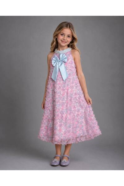 Banuta Rose Dress with a Comfortable Drape Cut