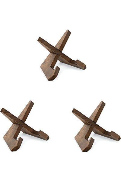 ANBOXIT Decorative Plate Holder – 12 cm 3 Pieces, Plate Holder, Wooden Plate ...