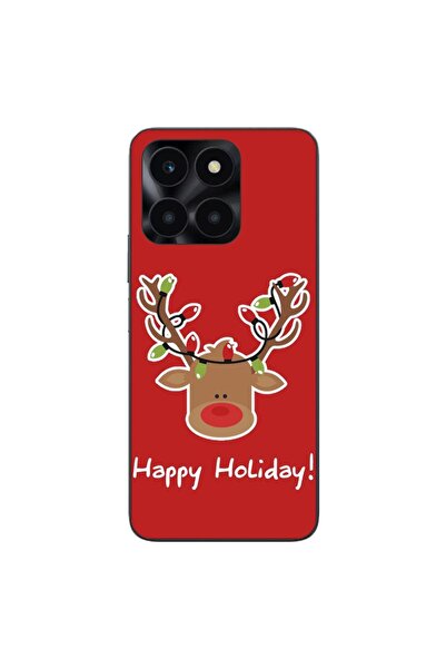 OEM Husa compatibila cu Honor X6a Silicon Gel Tpu Model Craciun Ren Happy Hol...