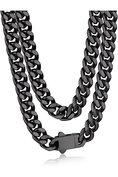 Bandmax Men's Necklace, Stainless Steel, 5mm Wide, Silver/Gold/Black, 45-76cm...