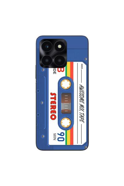 OEM Husa compatibila cu Honor X6a Silicon Gel Tpu Model Caseta Vintage Mix Tape