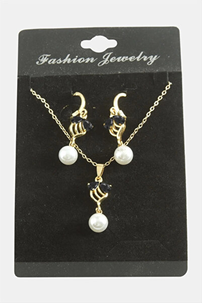 Marsilyan Nvdn- Flower Pearl Zircon Stone Set Necklace Iegrs-Nvdn1