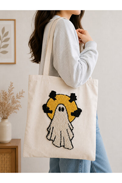 Hobi Kafe Punch Embroidered Cloth Bag