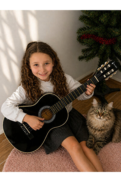 valares Qcg3024 36 inç. siyah Klasik Gitar Çocuklar İçin İdeal Yumuşak Tını K...