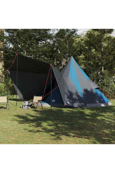 vidaxl Cort Tipi cu acoperis albastru 510 x 690 x 330 cm tafta