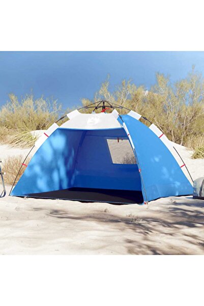 vidaxl Cort camping 2 persoane albastru azur impermeabil setare rapida