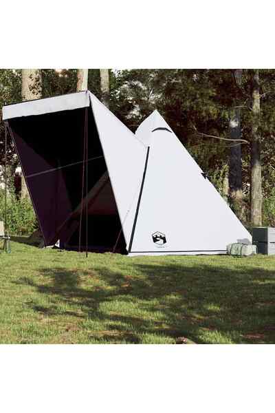 vidaxl Family tent Tipi 6 people, opaque white Waterproof fabric