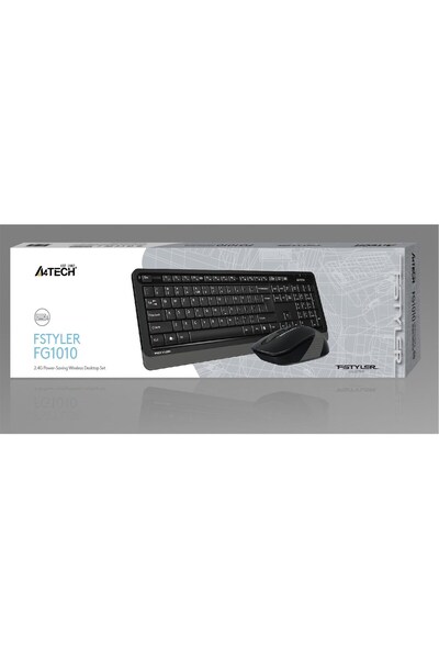 A4 Tech Fg1010 2.4G Gri Q Fn-Mm Klv+Optik Mouse Set