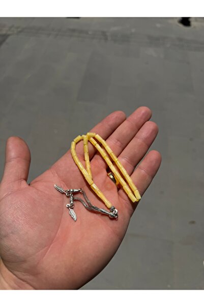 ASLANBEY TESBİHÇİLİK Kesme Model Bilek Boy Toz Kehribarı Tesbih Usta İşi El Y...