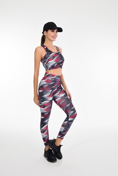 Lady Lingerie Women's Leggings and Crop Sports-Fitness Set