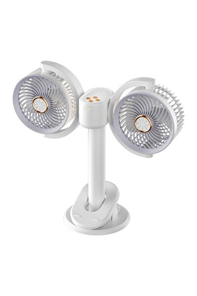 HAIZOL Dual Head Rotatable Pedestal Fan with Remote Control and Adjustable He...