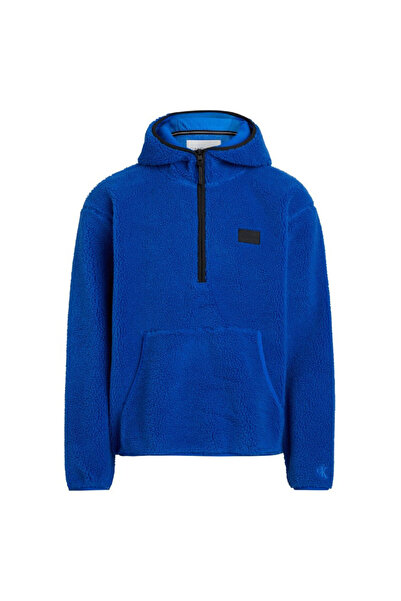 Calvin Klein Hanorac bărbătesc din fleece Sherpa cu jumătate de fermoar, mări...
