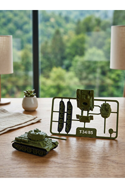 mekatris3d Mekatris T-34 Efsanevi Tank Kendin Yap (DIY) Kit Card Maket - Aske...