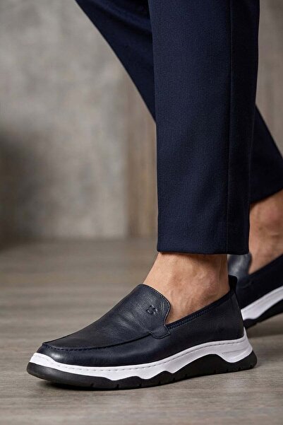 Ayakkabı Fuarı Luciano Bellini 26K-E16401 Formal Men's Casual Shoes Navy Blue