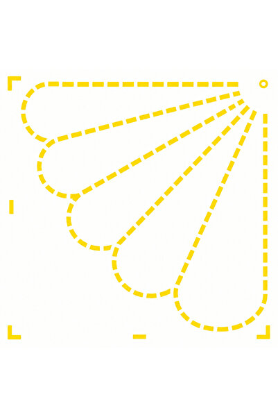 BESİNG Sashiko Embroidery Template |   Fan Patterned Japanese Sewing Template