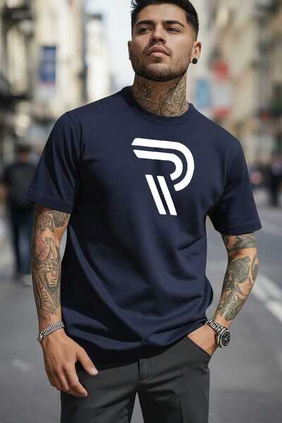 tkn your style Ανδρικό βαμβακερό μπλουζάκι με σχέδιο R Print Trend