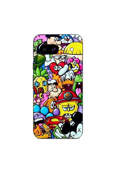 OEM Husa compatibila cu Google Pixel 8A Silicon Gel Tpu Model Pop Art Cartoons