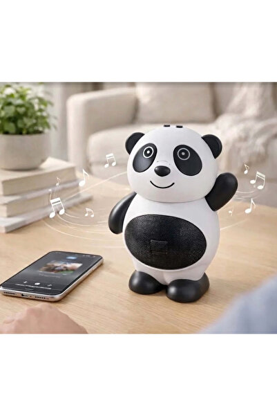 Mihristore Panda Hoparlör Şarj Edilebilir Panda Tasarımlı Kablosuz Bluetooth ...