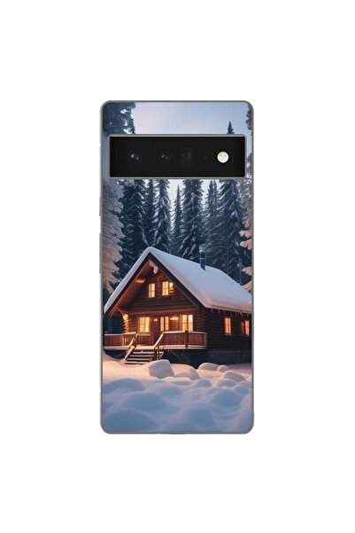 OEM Husa compatibila cu Google Pixel 6 Pro Silicon Gel Tpu Model Peisaj Iarna...
