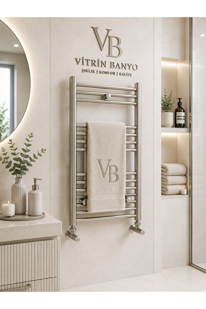 vb vitrinbanyo Dekoratif Havlupan Radyatör Banyo Isıtıcısı – Antik Siyah Krom...